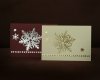  Karácsonyi képeslap - 150x105 mm - felfelé nyitható 2 színben: krém - arany dombornyomással; bordó - ezüst dombornyomással