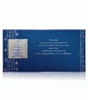Karácsonyi képeslap - 180x100 mm - egylapos - ezüst és kék fólianyomású - dombornyomott
