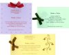 Esküvői meghívó - egylapos meghívó - választható színű kartonra, nyomtatással, mintával, szalaggal Rendelhető méretek: 150x105 mm, 210x98 mm, 148x148 mm