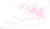 Esküvői meghívó - 175x105 mm - felfelé nyitható - rózsaszín és fehér dombornyomású, formastancolt - aranyozott pausz fedőlappal