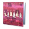 Karácsonyi üdvözlőlap - 135x135 mm - oldalra nyitható - aranyozott, dombornyomású