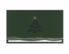 Karácsonyi üdvözlőlap - 155x95 mm - felfelé nyitható - arany és sötétzöld dombornyomású, betétlapos