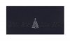 Karácsonyi üdvözlőlap - 200x100 mm - felfelé nyitható - kék és ezüst fólianyomtatással, évszám csillogó, betétlapos