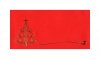Karácsonyi üdvözlőlap - 200x100 mm - egylapos - arany és piros fólianyomással, domborítva
