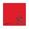 Karácsonyi üdvözlőlap - 135x135 mm - oldalra nyitható - aranyozott dombornyomású piros pausz borítóval, fehér betétlappal