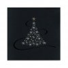 Karácsonyi üdvözlőlap - 135x135 mm - oldalra nyitható - színtelen, ezüst és arany fólianyomással, betétlapos