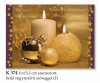 Karácsonyi üdvözlőlap - 155x110 mm - felfelé nyitható - aranyozott díszítéssel
Kívül 3 nyelvű, belül 4 nyelvű köszöntőszöveggel