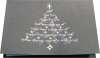 Karácsonyi üdvözlőkártya - 170x115 mm - felfelé nyitható - arany-ezüst fólianyomással - betétlapos