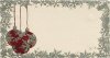 Karácsonyi üdvözlőkártya - 160x90 mm - egylapos - piros-arany fólianyomással - domborítva
