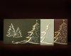 Karácsonyi képeslap - 150x105 mm - felfelé nyitható - barna, bordó, krém színben - arany-ezüst fólianyomással - korlátozott példányban