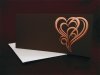 Esküvői meghívó - 190x90 mm - felfelé nyitható - barna színű borító, óarany színű fólianyomással - hajtogatott betétlapos