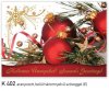   Karácsonyi képeslap - 155x110 mm - felfelé hajtható - aranyozott - kívül magyar és angol nyelvű köszöntő - belül magyar-angol-német szöveg