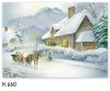  Karácsonyi képeslap - 155x110 mm - felfelé hajtható - belül üres