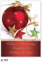  Karácsonyi képeslap - 110x155 mm - oldalra hajtható  - kívül magyar nyelvű köszöntő - belül üres