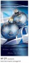   Karácsonyi képeslap - 105x210 mm - oldalra nyitható - ezüstözött - kívül magyar nyelvű köszöntő - belül magyar-angol-német nyelvű szöveg