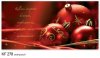   Karácsonyi képeslap - 210x105 mm - felfelé nyitható - aranyozott - kívül magyar nyelvű köszöntő - belül üres