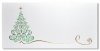 Karácsonyi üdvözlőlap - 200x100 mm - egylapos - gyöngyházfényű papíron arany és zöld díszítéssel, domborítással