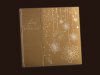       Karácsonyi üdvözlőlap - 140x130 mm - oldalra 3 részre nyitható -  óarany gyöngyházfényű karton - ezüst és arany díszítéssel