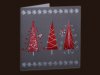   Karácsonyi üdvözlőlap - 130x130 mm - oldalra nyitható -  grafitszürke színű gyöngyházfényű karton - ezüst és piros díszítéssel