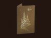     Karácsonyi üdvözlőlap - 100x155 mm - oldalra nyitható - óarany színű gyöngyházfényű karton - kétféle arany díszítéssel