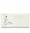     Karácsonyi képeslap - 180x100 mm - egylapos - fehér gyöngyházfényű karton - színtelen, ezüst és kék fólianyomással
