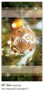      Karácsonyi képeslap - 105x210 mm - oldalra nyitható - ezüstözött - kívül magyar-angol nyelvű köszöntő - belül magyar-angol-német-francia nyelvű szöveggel