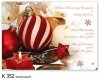  Karácsonyi képeslap - 155x110 mm - felfelé hajtható  - aranyozott - kívül magyar-angol-német nyelvű köszöntő - belül üres