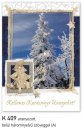  Karácsonyi képeslap - 110x155 mm - oldalra hajtható  - aranyozott - kívül magyar nyelvű köszöntő - belül magyar-angol-németszöveg