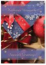   Karácsonyi képeslap - 110x155 mm - oldalra hajtható  - kívül magyar-angol nyelvű köszöntő - belül üres