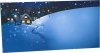  Karácsonyi képeslap - 210x100 mm - egylapos - színessel nyomott stancolt szélű fehér karton domborítással, prégelt ezüstözéssel  