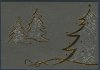  Karácsonyi képeslap - 148x105 mm - felfelé nyitható - alumíniumszínű gyöngyházfényű karton - arany és ezüst fólianyomtatással, domborítva - betétlapos