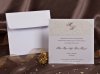   Esküvői meghívó - 200x140 mm - egylapos - fehér karton, dombornyomással