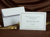   Esküvői meghívó - 200x140 mm - egylapos - fehér karton, dombornyomással, aranyozással