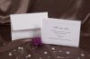  Esküvői meghívó - 170x120 mm - egylapos - fehér matt papír - domborított díszítéssel, ezüstözéssel