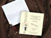         Esküvői meghívó - 150x150 mm - egylapos - krémszínű lap, színes nyomtatással - domborított aranyozással