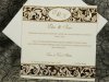 Esküvői meghívó - 160x160 mm - egylapos - krémszínű matt karton, fényes aranyfólia nyomtatással