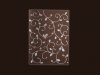 Karácsonyi üdvözlőlap - 110x150 mm - oldalra nyitható - barna gyöngyházfényű karton - ezüst és arany fóliadíszítéssel