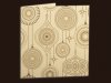 Karácsonyi üdvözlőlap - 135x135 mm  - oldalra nyitható - krém gyöngyházfényű karton - matt barna fóliadíszítéssel