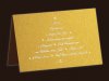 Karácsonyi üdvözlőlap - 150x100 mm - felfelé nyitható - arany gyöngyházfényű karton - ezüst és arany fóliadíszítéssel