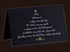 Karácsonyi üdvözlőlap - 150x100 mm - felfelé nyitható - fekete gyöngyházfényű karton - ezüst és arany fóliadíszítéssel