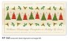 Karácsonyi képeslap - LA/4 - ezüstözött díszítés - belül magyar-angol-német-francia üdvözlőszöveg