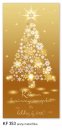 Karácsonyi képeslap - LA/4 - aranyozott díszítés - belül üres