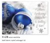 Karácsonyi képeslap - LC/6 - ezüstözött díszítés - belül magyar-angol-német szöveg