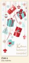 Karácsonyi képeslap - LA/4 - belül zsebes - aranyozott díszítéssel