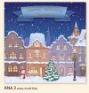 Karácsonyi képeslap - 13x13 cm - aranyozott díszítéssel