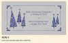 Karácsonyi üdvözlőlap - LA/4 - krómszínű gyöngyházfényű papír - kék fóliadíszítéssel, domborítással