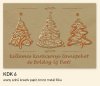 Karácsonyi üdvözlőlap - LC/6 - arany gyöngyházfényű papír - bronz fólanyomással, domborítással