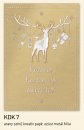 Karácsonyi üdvözlőlap - LC/6 - arany gyöngyházfényű papír - ezüstözéssel, domborítással