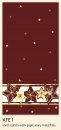 Karácsonyi üdvözlőlap - LA/4 - vörös kreatív karton - aranyozással, kivágással - betétlapos