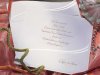  Esküvői meghívó - 185x185 mm - egylapos - fehér kartonon fehér matt fóliadíszítéssel - boríték azonos mintával